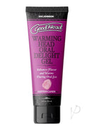 GoodHead Warming Head Oral Delight Gel Cotton Candy Flavor 4 oz - Enhances oral sex with warming sensation and delicious taste