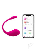 Lovense Lush 2 App Compatible Silicone Bullet Pink next to a smartphone showing app controls.