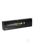 Doxy Die Cast Number 3 Pineapple Pattern Wand Massager in packaging with vibrant tropical design.