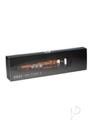 Doxy Die Cast 3 Tiger Pattern compact wand massager in black box packaging.