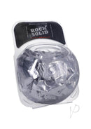 Rock Solid Donut C-Ring Bowl 100pc Clear set in packaging, designed for long-lasting erections, made from body-safe and phthalate-free TPE.