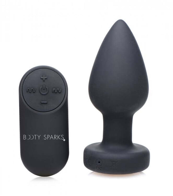 XR Brands Booty Sparks Silicone LED Plug Vibrating Medium at $51.99
