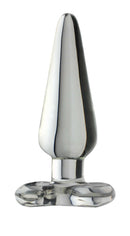 Blown Collection Spade Anal Plug Clear Glass Medium by Spartacus