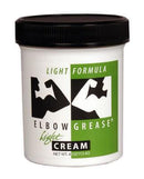 Elbow Grease Light Cream Lubricant 4 Oz container showing label and logo.