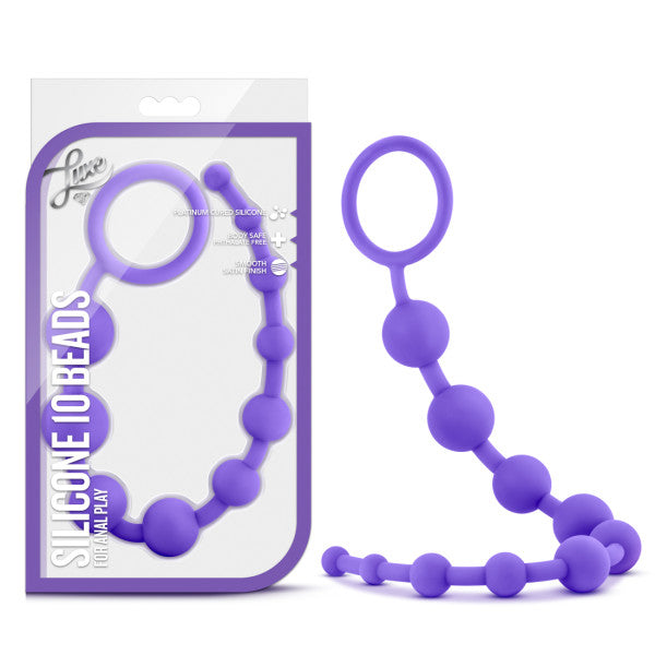 Blush Novelties Luxe Silicone 10 Beads Purple at $11.99