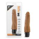 Dr. Skin Cock Vibe 14 - 8 Inches Vibrating Realistic Dildo in Mocha packaging and product	display