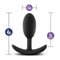 Blush Novelties Luxe Wearable Vibra Slim Plug Medium Black at $18.99