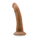 Dr Skin 7.5 inches lifelike dildo with suction cup base in mocha tan, body-safe non-porous PVC, extra girth, realistic feel - Blush Novelties
