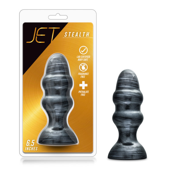 Blush Novelties Jet Stealth Carbon Metallic Black Butt Plug at $14.99