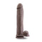 Blush Novelties Au Naturel Big John 11.5 inches Sensa Feel Dual Density Dildo Chocolate Brown at $55.99