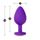 Blush Novelties Temptasia Bling Plug Medium Purple at $11.99