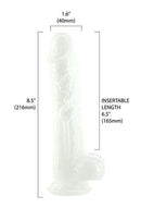 BMS Enterprises Addiction Pearl 8.5 inches Dong White Thermoplastic Elastomers TPE with Bullet at $17.99