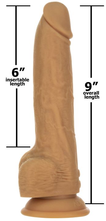 BMS Enterprises Naked Addiction 9 inches Caramel Thrusting Dong with Remote Control at $149.99
