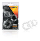 Blush Novelties Stay Hard Cock Beaded Cock Rings 3 Pc Clear at $4.99