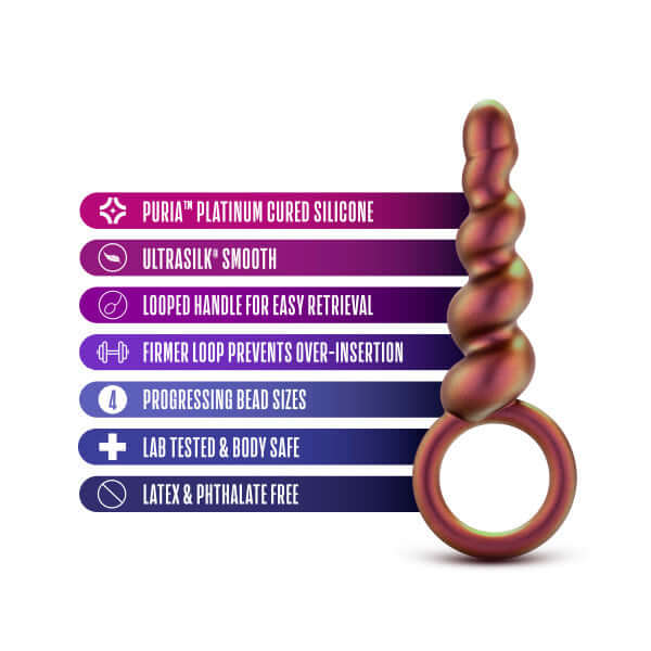Anal Adventures Matrix Spiral Loop Plug Copper