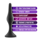 Anal Adventures Beginner Plug Kit with Puria Silicone and Ultrasilk Smooth Finish by Blush Novelties