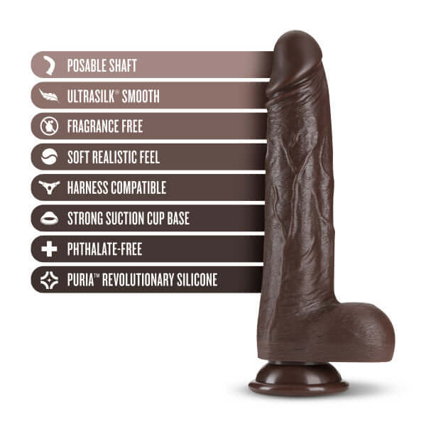 Dr Skin Murphy Thrusting Dildo with Remote Control 8 inch Brown Dr Skin Murphy Thrusting Dildo with Remote Control 8 inch Brown