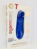 NU Sensuelle Trinitii 26-Function Rechargeable Flickering Tongue Vibrator with Suction in packaging