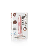 NU Sensuelle Bobbii USB Rechargeable Bullet in pink packaging, featuring 69 functions, deep throbbing action, and flexible design for personal pleasure