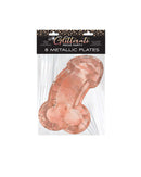Glitterati Rose Gold Penis Plates - Pack of 8 for Adult Party Fun