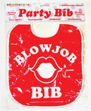 Party Bib - Blow Job Bib for bachelorette parties, drinking games, love affairs, and celebrations by Candy Prints.