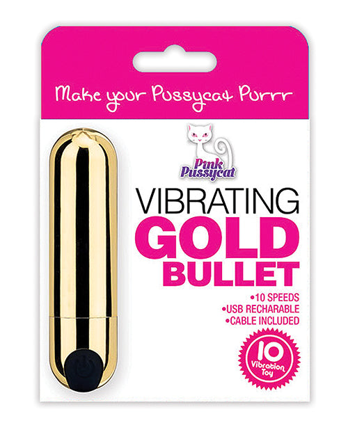 Cousins Group Pink Pussycat Gold Bullet Vibrator at $21.99