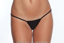 Coquette Lingerie La Petite 1 Piece G String Panty OS in black, showcasing a flattering low-rise fit for comfort and elegance.