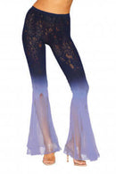 KNITTED LACE BELLBOTTOMS DENIM /HYDRANGEA O/S-0