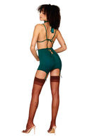 GOLD-CORDED STRETCH LACE 4 PC SET PEACOCK O/S-1