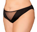 HEART BACK PANTY W/ FRINGE BLACK 1X/2X-1
