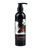 Earthly Body Edible Massage Lotion in Cherry Flavor 8 Oz bottle with pump and sensual design.
