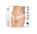 BARELY BARE LACE EDGE OPEN PANTY PEACH O/S-5