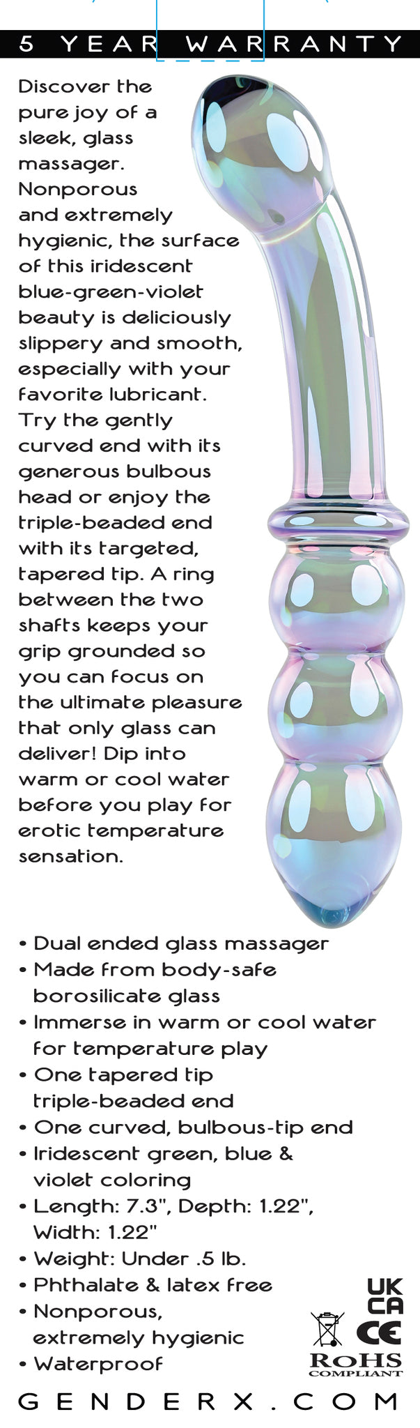Evolved Novelties Gender X Luscious Galaxy Glass Wand at $34.99