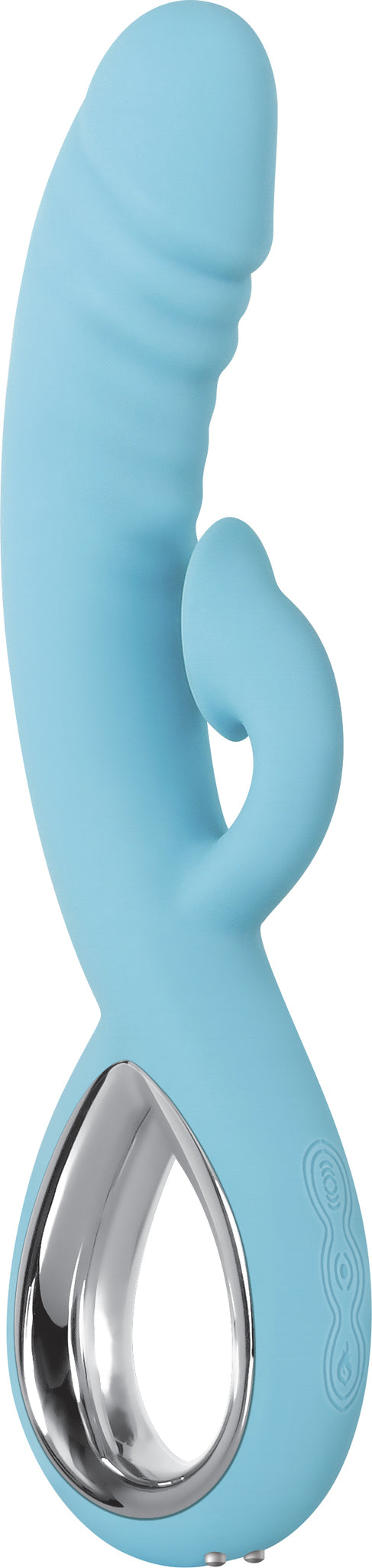 Evolved Novelties Triple Infinity Realistic Vibrator with Clitoral Suction Blue at $79.99