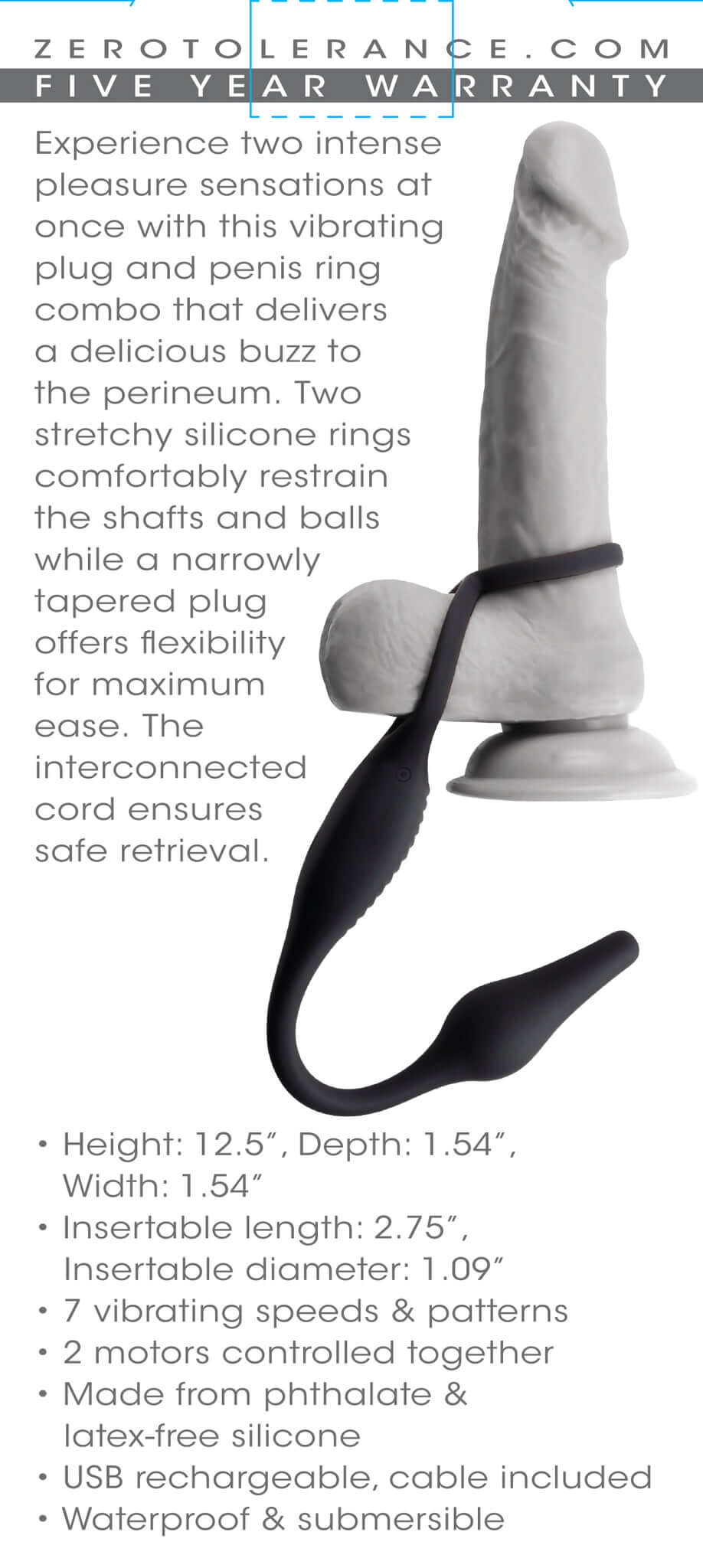 Double the Pleasure with the Zero Tolerance Plug and Tug - Vibrating P Double the Pleasure with the Zero Tolerance Plug and Tug - Vibrating P