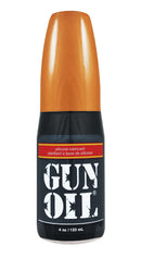 Gun Oil 4oz Premium Silicone-Based Lubricant with Vitamin E and Aloe Vera Bottle