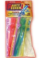 PARTY PECKER SIPPING STRAWS-10 PACK ASST.-0