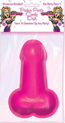 Pecker Party Candy Dish for bachelorette parties in pink, shaped like a penis for fun and laughter.