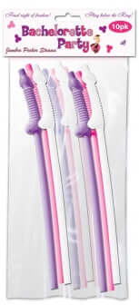 HOTT Products Bachelorette Party Flexy Super Straws 10 Pieces at $7.99