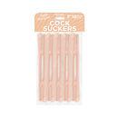 HOTT Products Cock Suckers Pecker Straws Vanilla Lovers 7 inches penis shaped 10 Pack at $2.99
