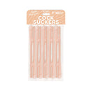 HOTT Products Cock Suckers Pecker Straws Vanilla Lovers 7 inches penis shaped 10 Pack at $2.99