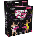 Pecker Sword Fight Game box with illustrations, a fun party favor for bachelorette parties by Hott Products.