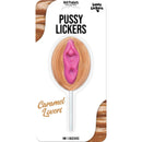 Pussy Pop Caramel Lovers Sucker Lusty Lickers 1.5 Oz - playful adult treat shaped like a pussy with rich caramel flavor.