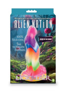 Alien Nation Lick Of The Lair glowing tongue dildo in colorful packaging