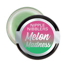 Nipple Nibblers Melon Madness Balm in open container for cool tingle sensation