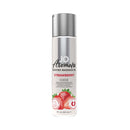 JO Aromatix Strawberry Kissable Massage Oil 4 oz bottle with alluring strawberry fragrance for intimate massage