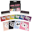Pink Pussy Card Game by Kheper Games with colorful cards and packaging displayed. Adult strategy party game for 2-6 players.