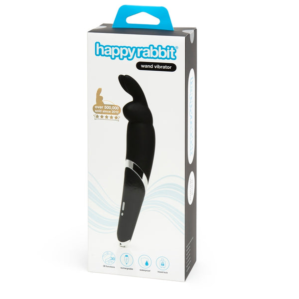 Love Honey Happy Rabbit Rechargeable Wand Vibrator Black at $68.99