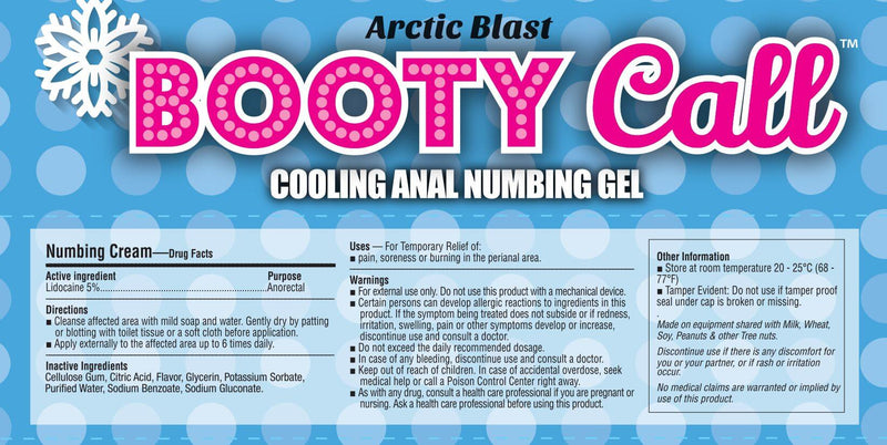 Booty Call Arctic Blast Anal Numbing and Cooling Gel