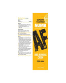 Numb AF Cupcake Flavored Anal Numbing Cream Packaging 1.5 oz